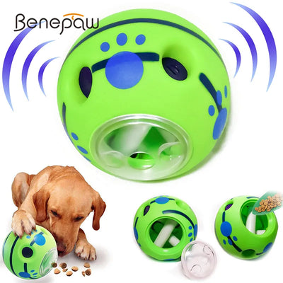 interactive dog toys food dispensing treat pet giggle ball safe dog squeaky puppy puzzle toy