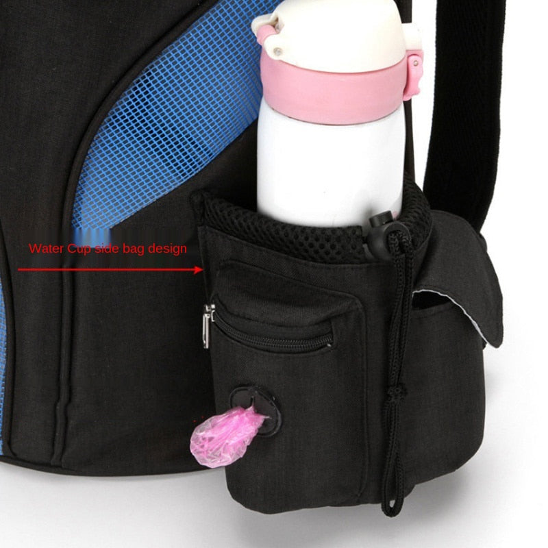 Portable Cat & Dog Carrier | Fully Ventilated Mesh for Travel Hiking Walking & Outdoor Use