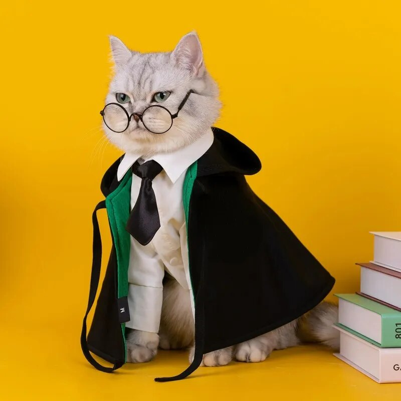 Pet Cosplay Cloak College Spring and Autumn Shawl Halloween Costume