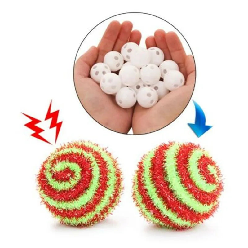 10pcs Plastic Rattle Bell Balls Squeaker DIY Rattle Beads Noise Maker Repair Fix Dog Baby Toy DIY Toy Accessories