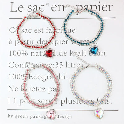 DIY Cute Luxury Pet Collar Love Pendant
