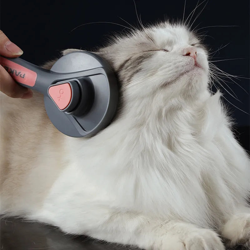 cat comb dog hair remover brush pet grooming slicker needle comb removes tangled self cleaning1