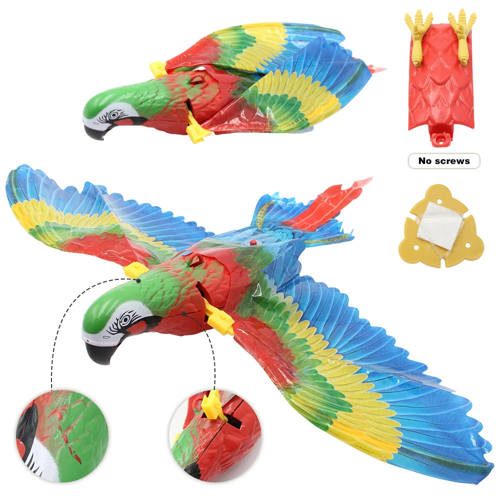 Simulation Bird Interactive Cat Toys Electric Hanging Eagle Flying Bird Cat Teasering Play Cat Stick Scratch Rope Kitten Toy
