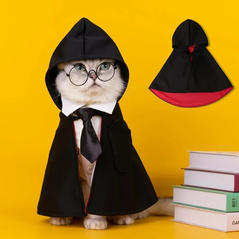 Pet Cosplay Cloak College Spring and Autumn Shawl Halloween Costume