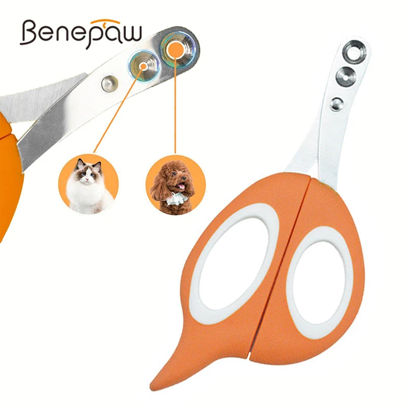 Professional Dog Cat Nail Clippers Ergonomic Anti-slip Double Circular Cut Hole Puppy Pet Nail Cutter Grooming Tool
