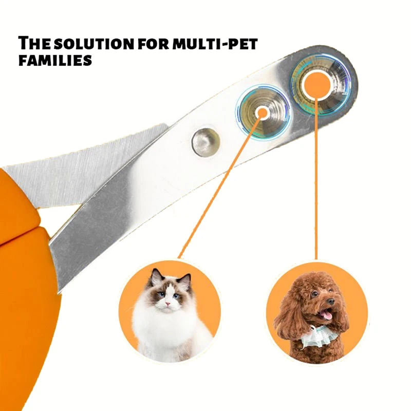 Professional Dog Cat Nail Clippers Ergonomic Anti-slip Double Circular Cut Hole Puppy Pet Nail Cutter Grooming Tool