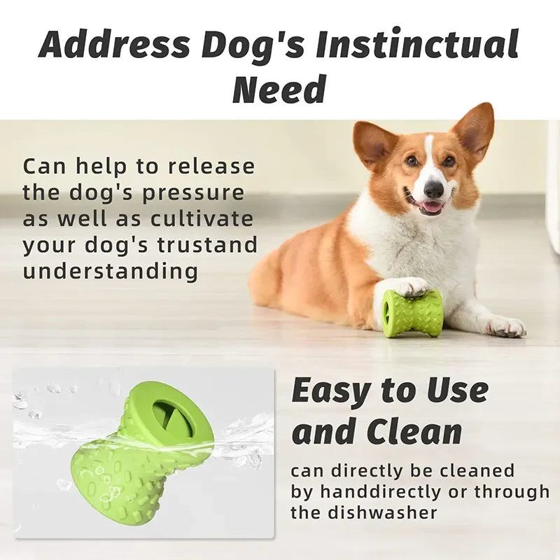 food dispensing dog toys for aggressive chewers nontoxic natural rubber treat leaking pet toys puppy bone play game4