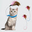 funny cat toy foldable fluffy feather sucker cat stick toy play interactive detachable3