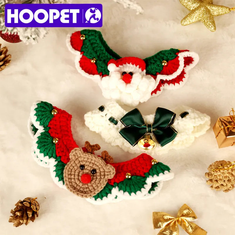 christmas cat necklaces new year wool collar