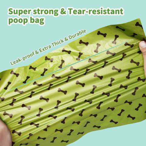 Eco-Friendly, Biodegradable, Dog Poop Bags, 270 Count, 18 pack of 15, Green