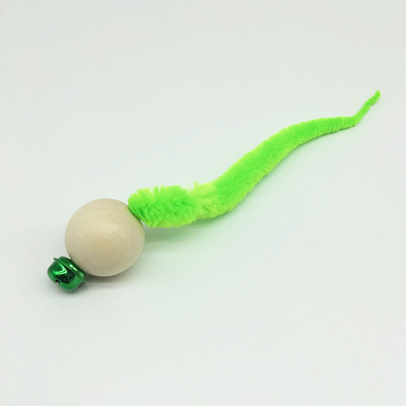 An image of the green Wiggly Balls Cat Toy sold by Saint N Mike.