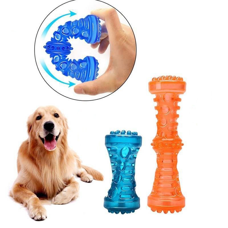 Dog Bone Rubber Toothbrush Toy
