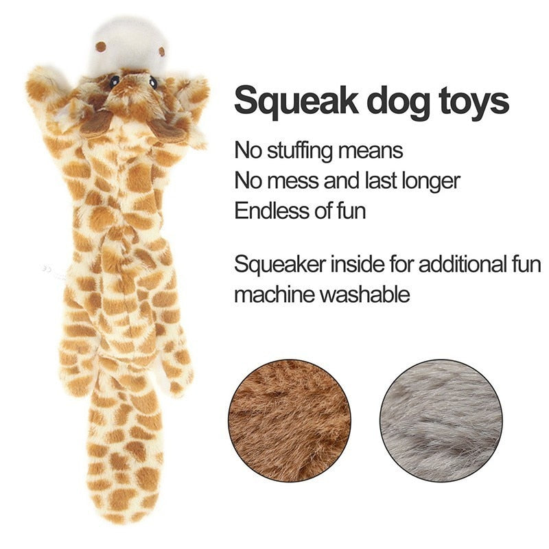 Interactive Unstuffed Squeaky Toy