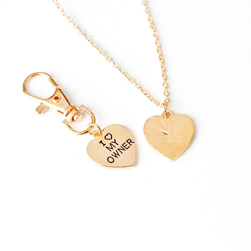 Valentines Day - I love my dog owner keychain & necklace set