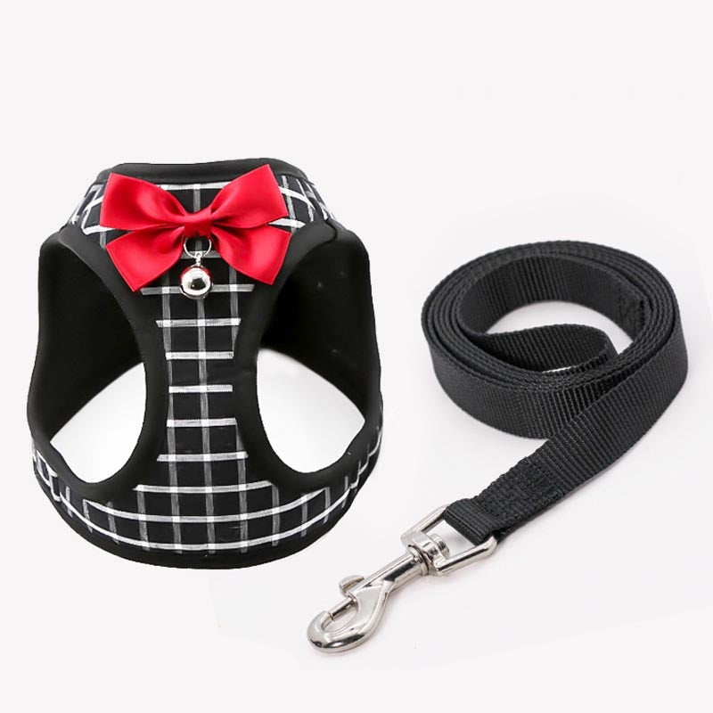 adjustable cat harness, breathable kitten harness leash set2