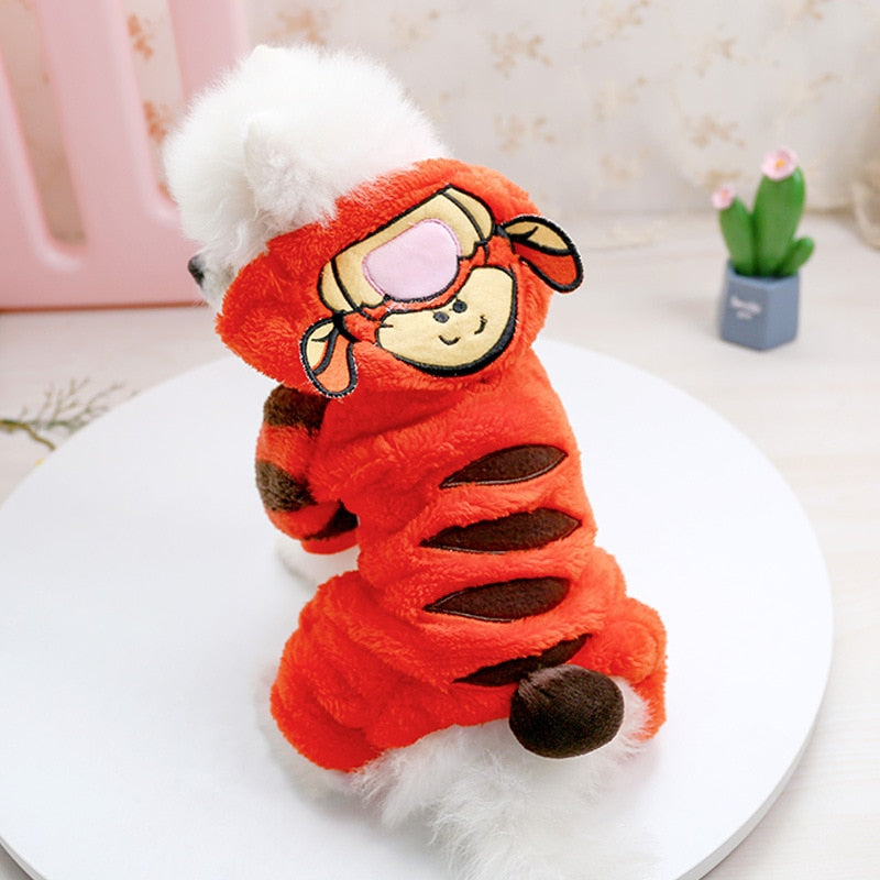 Tiger Orange Hoodie Halloween Kawaii Pajamas
