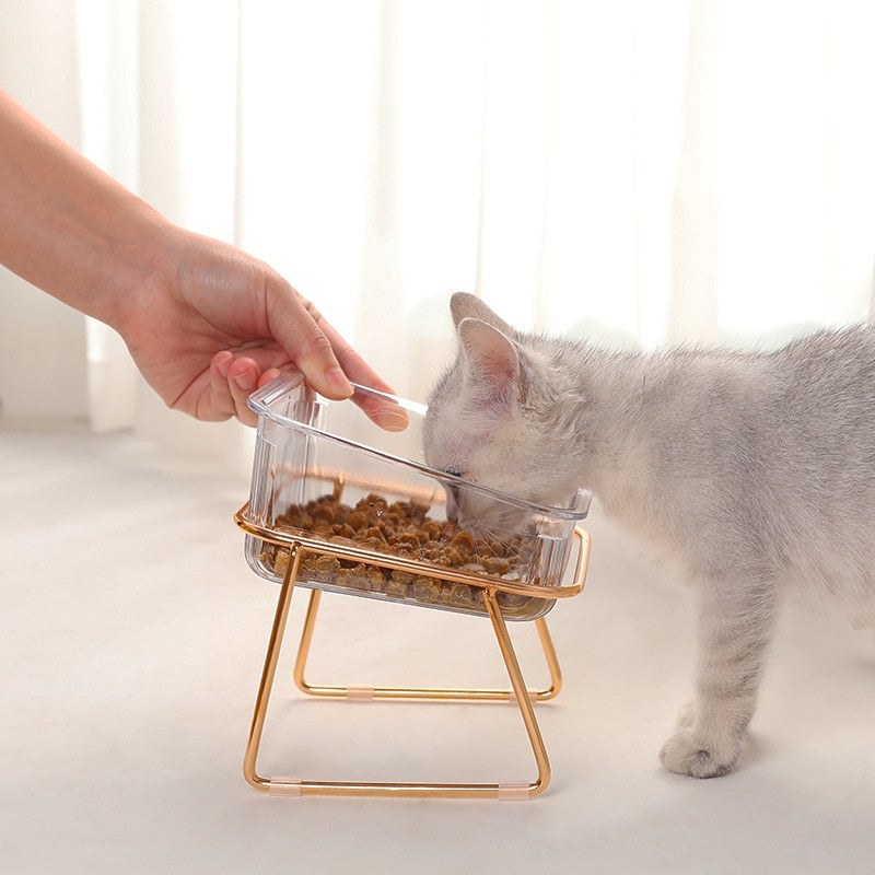 Cat Food Bowl Pet Kitten Puppy Food Feeding Dish