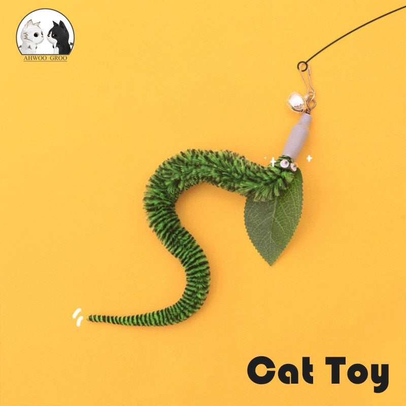 Caterpillar Cat Teaser Wand Toy