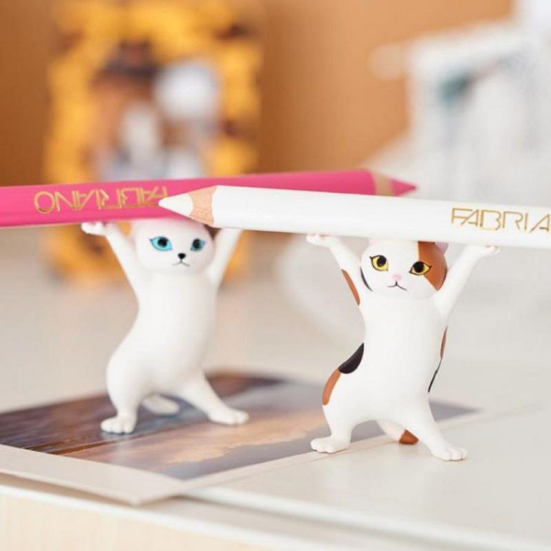 Kawaii Cats Pen Holder Funny Cat Doll Ornaments