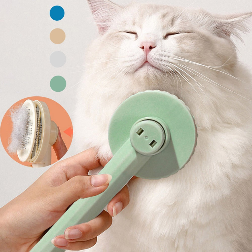 Pet Cat Brush Comb Hair Removes Pet Hair Comb Self Cleaning Slicker Brush For Cats