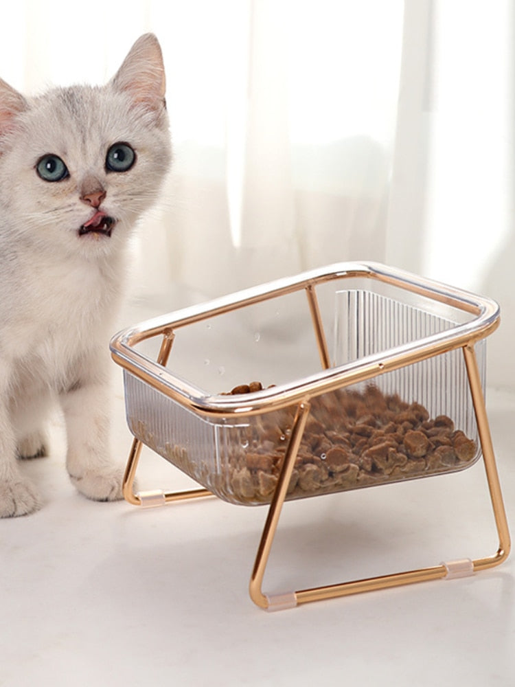 Cat Food Bowl Pet Kitten Puppy Food Feeding Dish