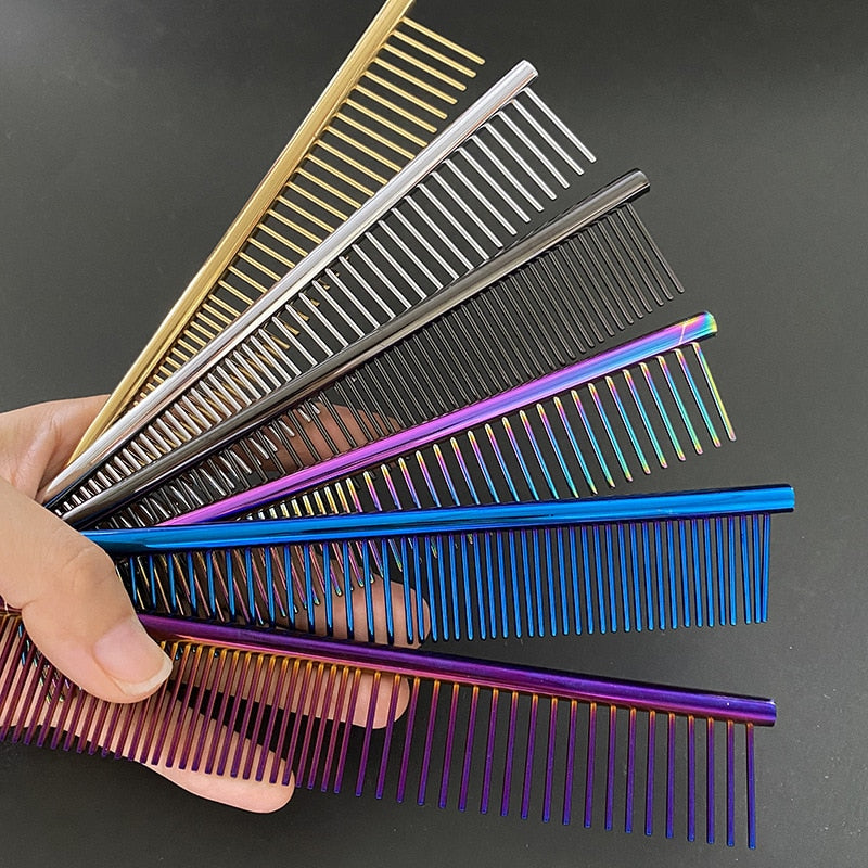 Stainless Steel Pet Comb Optional Professional Dog Cat Grooming Comb