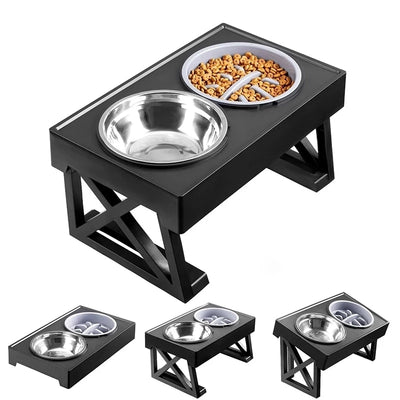 elevated bowl adjustable stand for dogs and cats