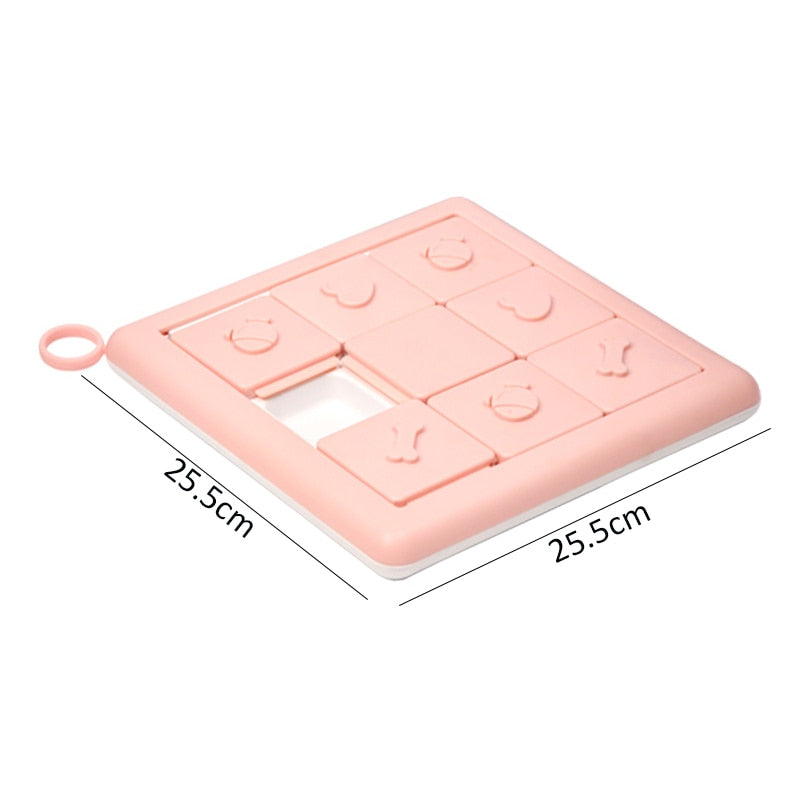 Pet Puzzle Toy with Non-Slip Base and Slow-Feed Food Dispenser