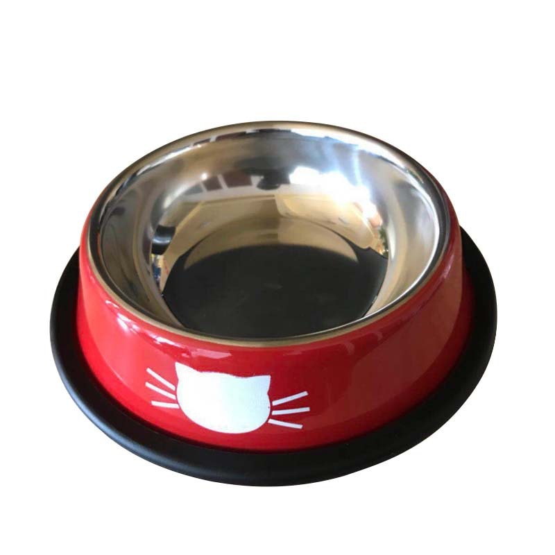 Multicolor Stainless Steel Dog Cat Bowl