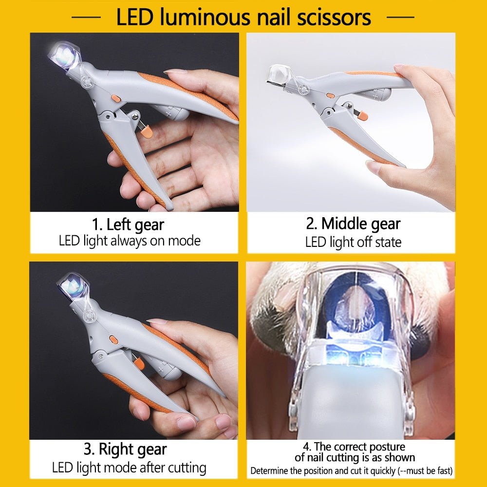 LED Light Nail Trimmer for Pets