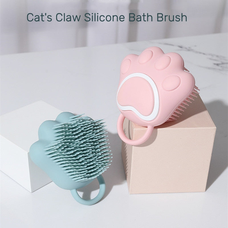 Pet Bath Brushes Silicone Massage Shampoo Dispenser Portable