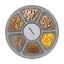 automatic round 6 meals 6 grids pet feeder electric dry food dispenser 24 hours feed pet supplies4