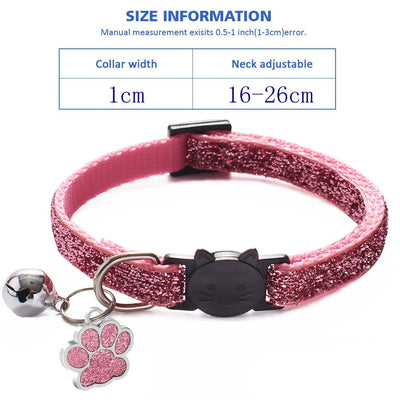 Personalized Pet Cat Collar With Bell Custom Collars for Cats