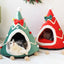 YOKEE Christmas Cozy Nesk Bed Cat House