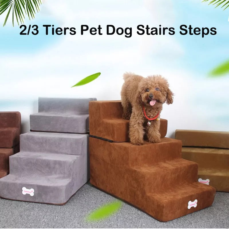 Cat Pet Ramp Ladder Anti-slip Removable Cats Bed Stairs
