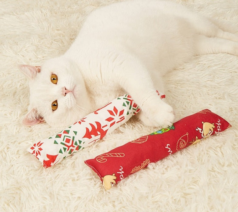 cat plush toy christmas doll pillow