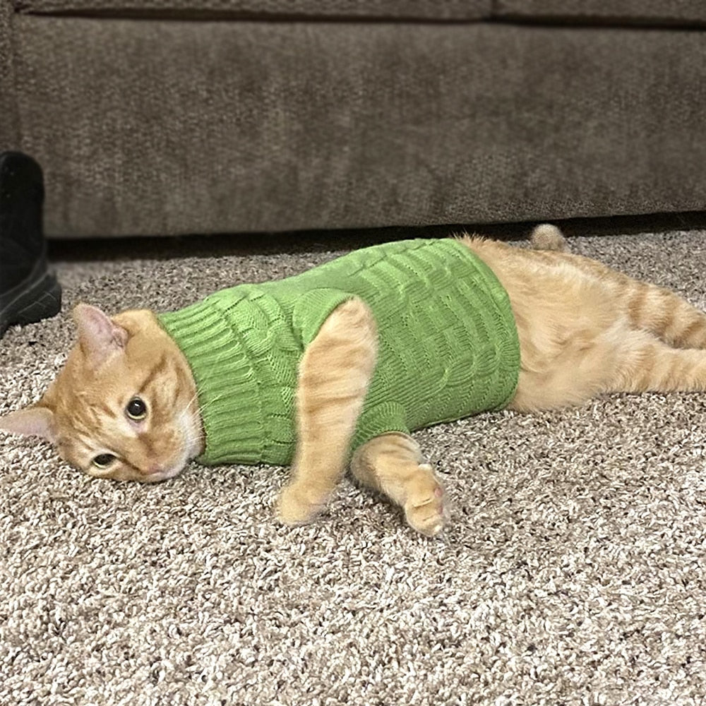 cats jumper clothing turtleneck sweater pet costume cat outfit