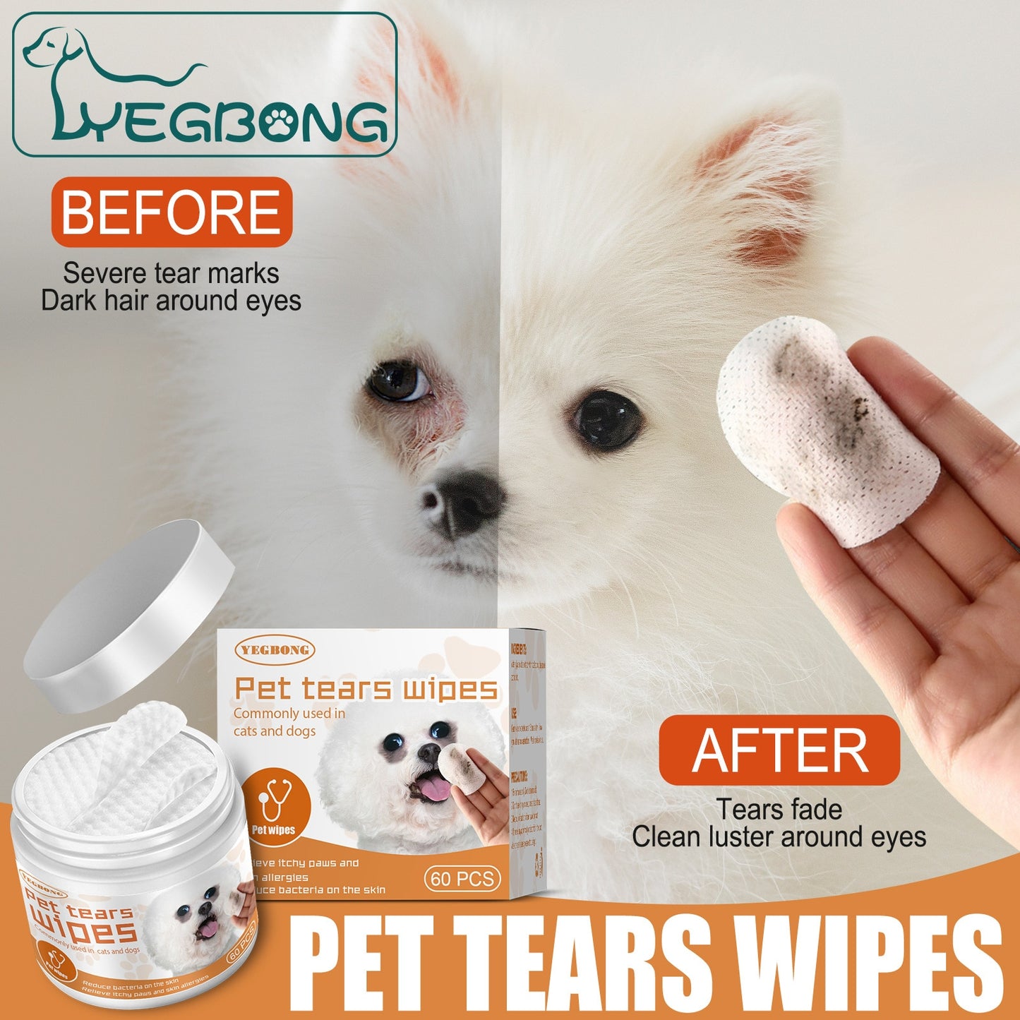 Pet wipes for dogs