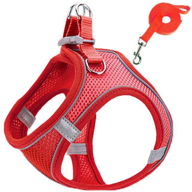 cat reflective adjustable harnesses & leashes set5