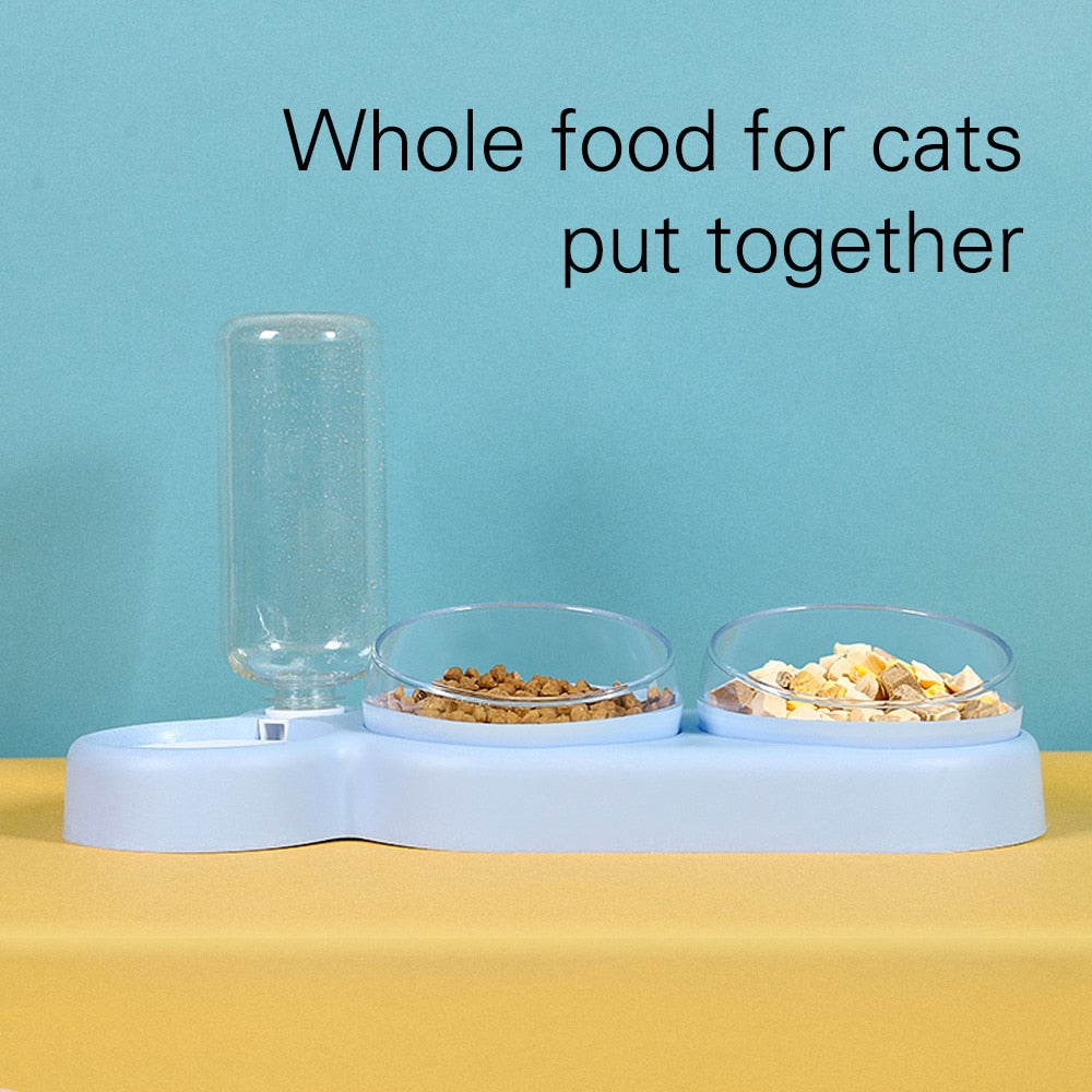 3 in 1 Cat Food Bowl Automatic Feeder