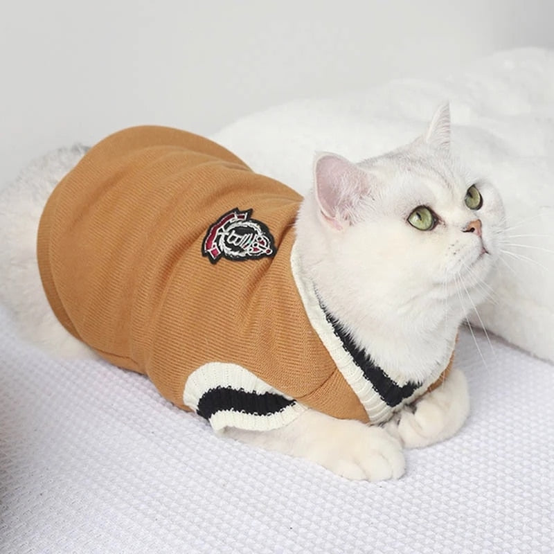 College Style Cat Sweater