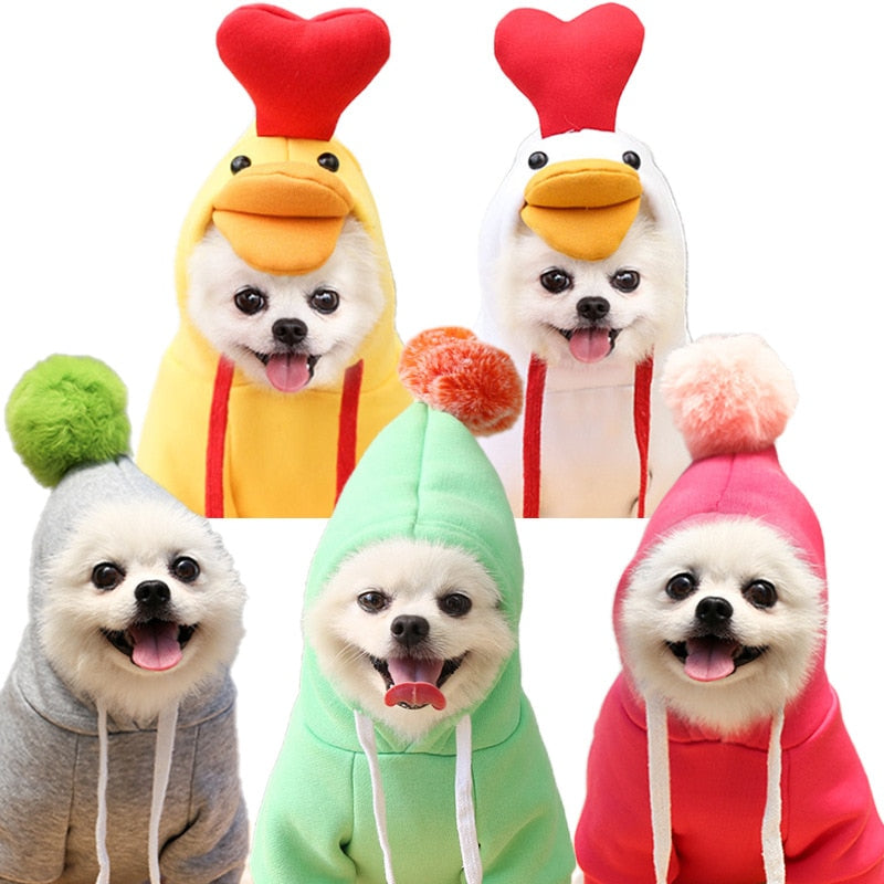 coat hoodies pet costume colorful warm cozy winter apparel19