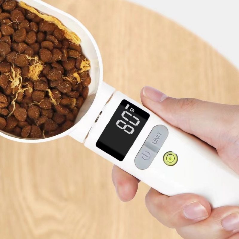 Pet Food Scoop Measuring Tool with LCD Display | Electronic measuring spoon
