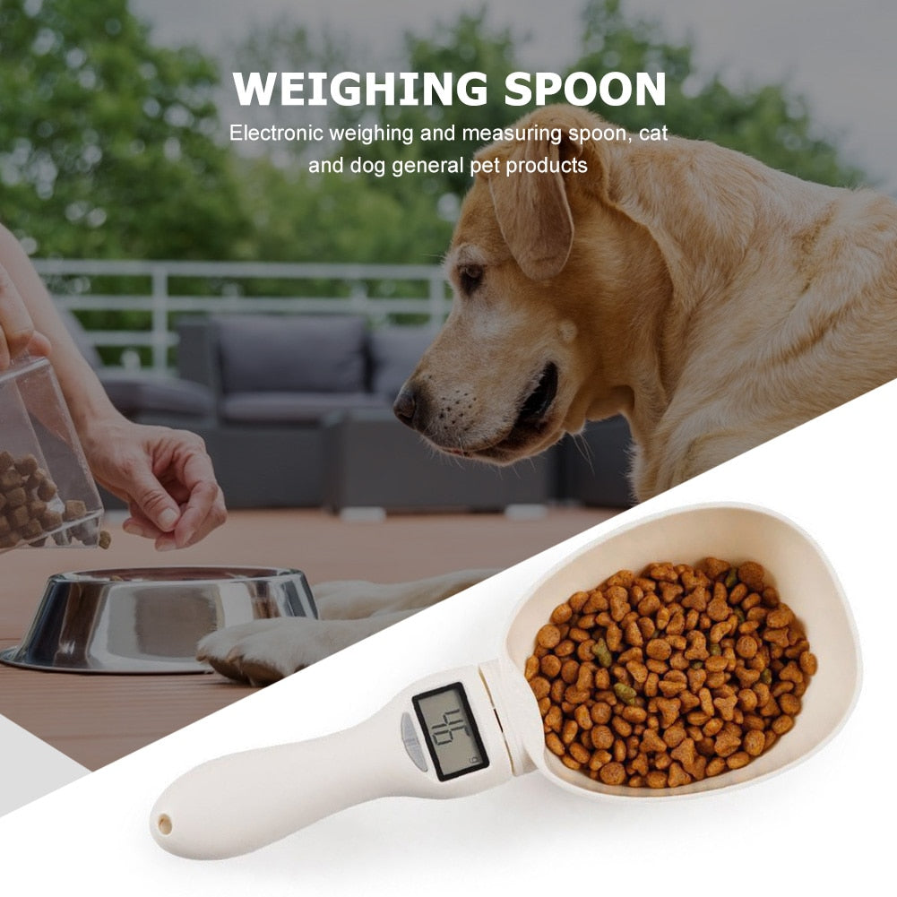 Measuring Pet Cat Dog Food Scoop With Led Display Battery Powered
