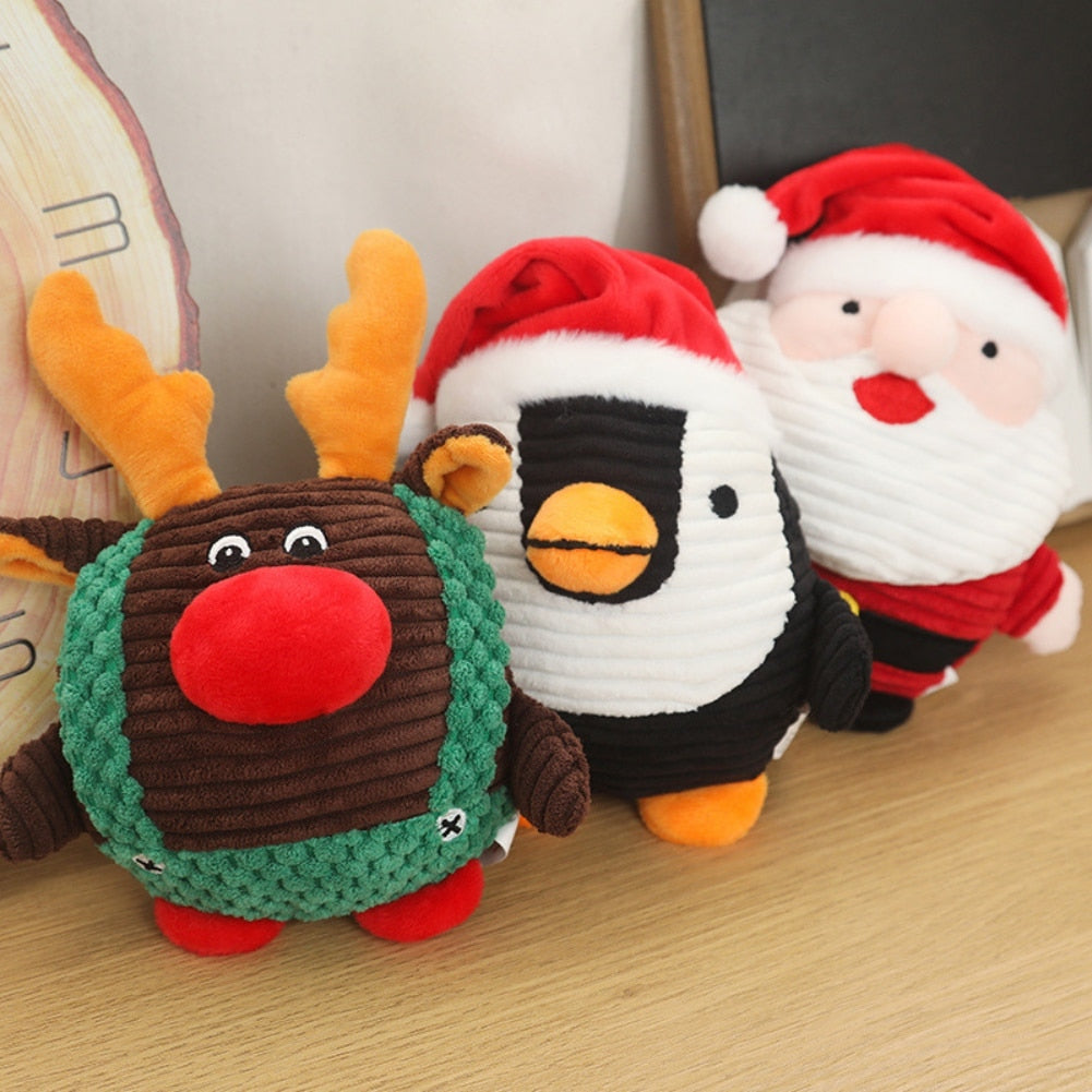 christmas santa claus chewing squeaky toys