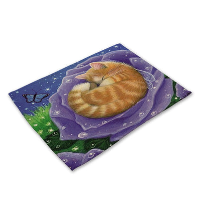 Flower Pattern Dining Table Placemat