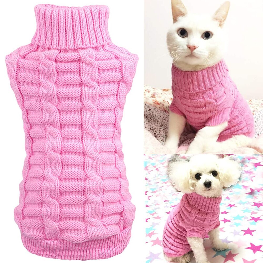 cats jumper clothing turtleneck sweater pet costume cat outfit12