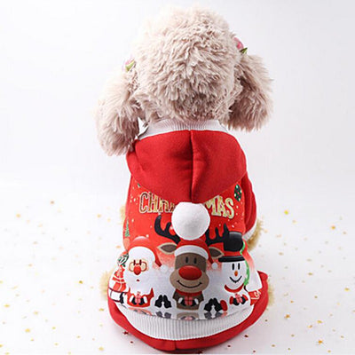Dog wearing pet Christmas costume